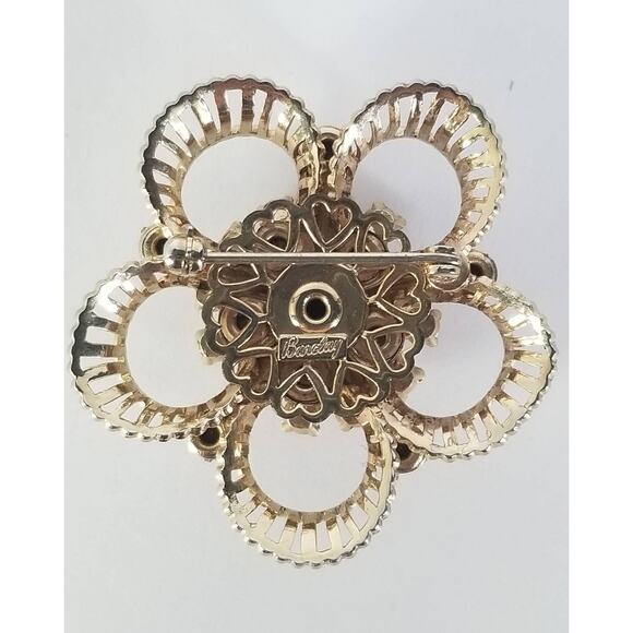 Vintage Barclay Brooch - 1940s - Openwork Rhinestone Brooch - Picture 6 of 7